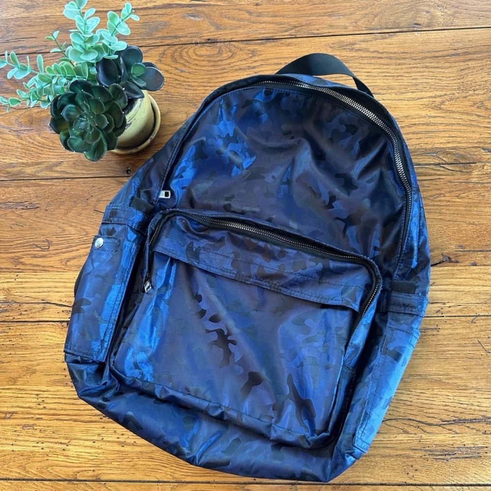 Slate & Stone Nylon Blue Camo Laptop Backpack